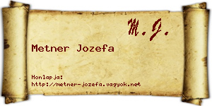 Metner Jozefa névjegykártya